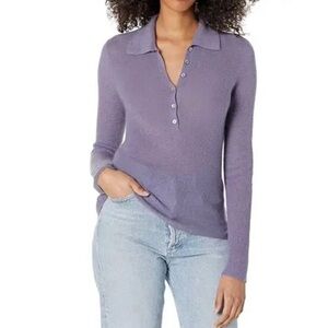 Vince Mohair and Wool blend polo sweater, size M, MSRP $345